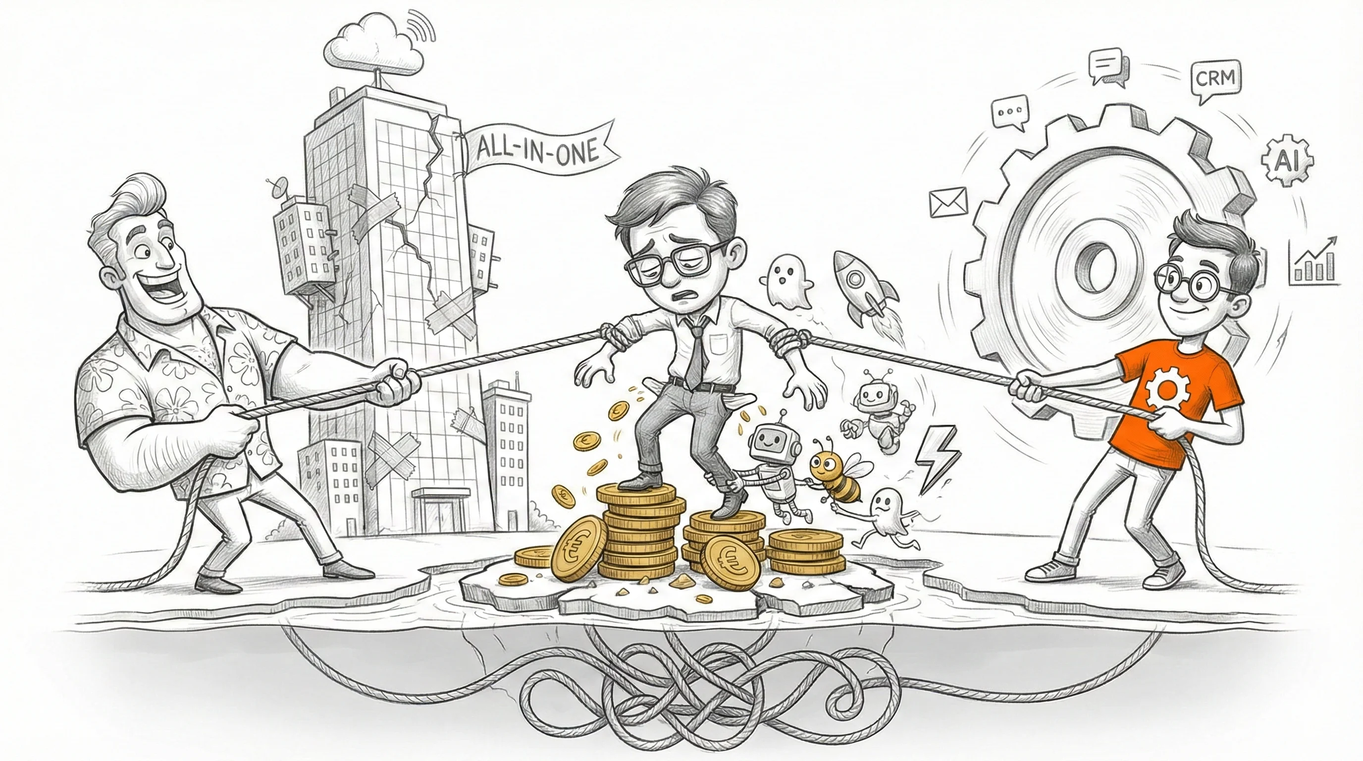 Schéma d'alignement RevOps entre équipes ventes marketing et customer success pour PME SaaS